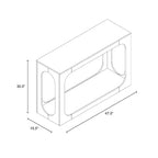 Console avec deux étagères ouvertes 47 l. x 15,6 p. x 30 h.