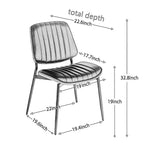 Chaise de salle à manger moderne du milieu du siècle en similicuir avec dossier incurvé, chaise sans accoudoirs pour salle à manger ou cuisine