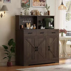 Buffet de cuisine de 120 cm avec rangement, grand buffet de cuisine en bois avec 3 portes, 3 tiroirs et un plan de travail, table de buffet pour salle à manger