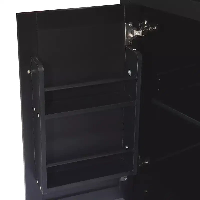 Îlot de cuisine avec armoire de rangement et 3 tiroirs Desserte de cuisine avec plan de travail rabattable en bois d'hévéa Étagères de rangement pour salle à manger, Noir