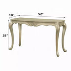 Table de canapé Royal Hampton, bois orné style classique européen champagne doré 52 pouces