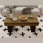 GDFStudio Fynn Farmhouse Wooden Rectangular Coffee Table