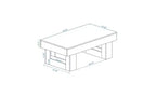 Table basse rectangulaire en bois de ferme