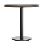 Plateau de table rond commercial en bois massif avec pied de table de salle à manger rond en fonte résistant à la rouille de 18 po
