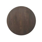 Plateau de table rond commercial en bois massif avec pied de table de salle à manger rond en fonte résistant à la rouille de 18 po