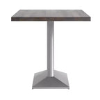 Plateau de table d'intérieur rectangulaire en bois massif avec pied de table double colonne 27 x 15 hauteur dîner