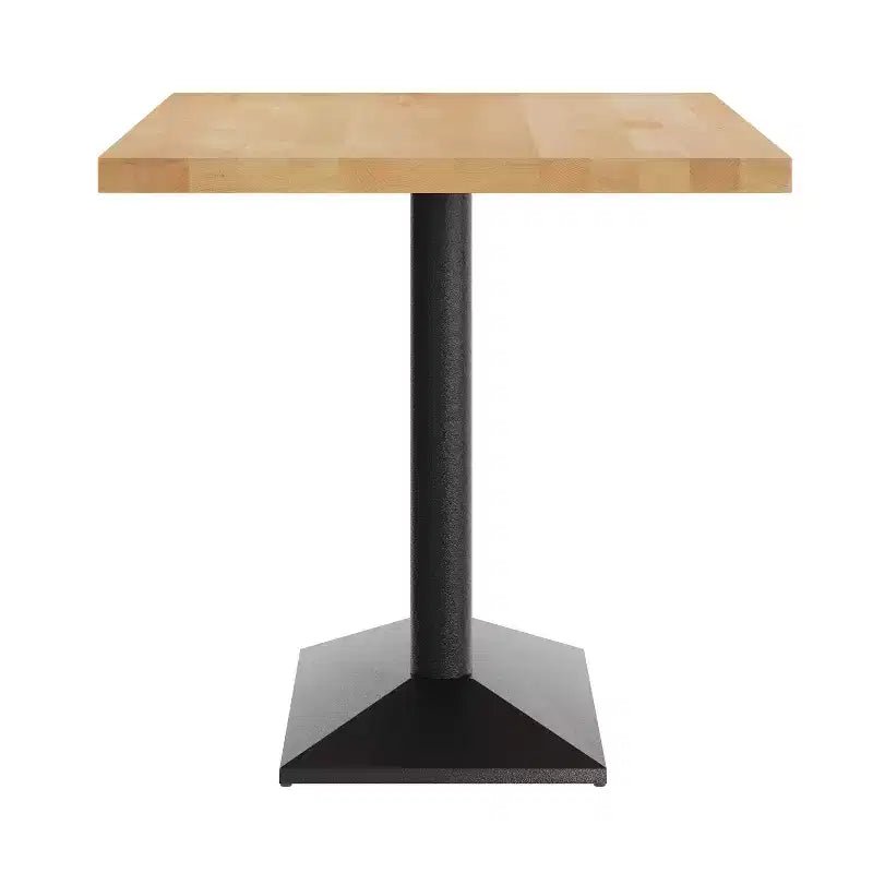 Plateau de table d'intérieur rectangulaire en bois massif avec pied de table double colonne 27 x 15 hauteur dîner