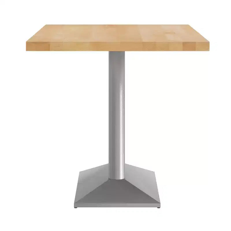 Plateau de table d'intérieur rectangulaire en bois massif avec pied de table double colonne 27 x 15 hauteur dîner