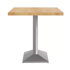 Plateau de table d'intérieur rectangulaire en bois massif avec pied de table double colonne 27 x 15 hauteur dîner