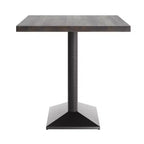 Plateau de table d'intérieur rectangulaire en bois massif avec pied de table double colonne 27 x 15 hauteur dîner
