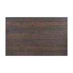 Plateau de table d'intérieur rectangulaire en bois massif avec pied de table double colonne 27 x 15 hauteur dîner