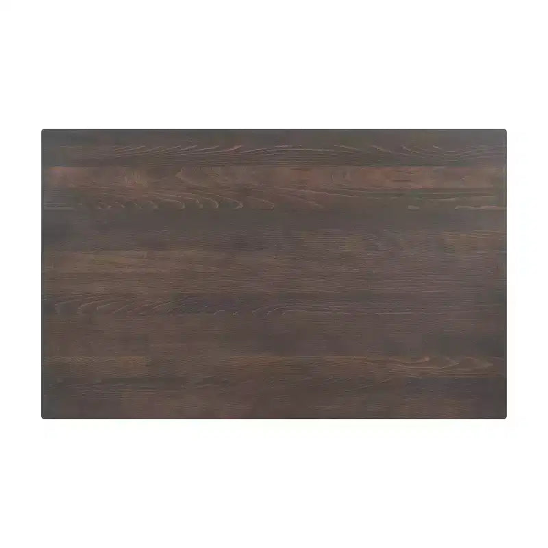 Plateau de table d'intérieur rectangulaire en bois massif avec pied de table double colonne 27 x 15 hauteur dîner