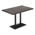 Flash Furniture Bennett Rectangular Solid Wood Indoor Tabletop with 27 x 15 Double Column Dining Height Table Base