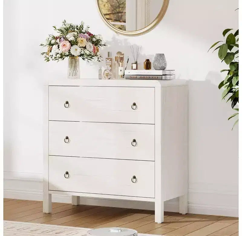 Commode à 3 tiroirs pour chambre, commode moderne, commode de rangement en bois pour salon, couloir, placard