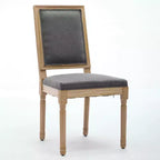 Chaise de salle à manger en bois de ferme avec siège et dossier rembourrés, chaise d'appoint sans accoudoirs pour salle à manger, cuisine ou salon
