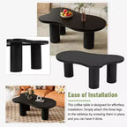 Table Basse Forme Nuage 37W Avec 3 Pieds, Table Basse Unique, Table Basse Abstraite Irrégulière, Table Basse Pour Salon