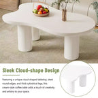 Table Basse Forme Nuage 37W Avec 3 Pieds, Table Basse Unique, Table Basse Abstraite Irrégulière, Table Basse Pour Salon