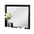 Miroir de coiffeuse, cadre en bois massif noir moderne de 40 pouces