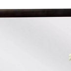 Miroir de coiffeuse, cadre en bois massif noir moderne de 40 pouces