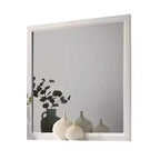 Miroir de coiffeuse, cadre en bois blanc de style moderne de 39 pouces