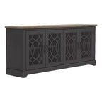 Meuble TV avec portes ajourées et étagères réglables 68,2 L x 17,2 P x 29,3 H