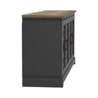 Meuble TV avec portes ajourées et étagères réglables 68,2 L x 17,2 P x 29,3 H