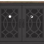 Meuble TV avec portes ajourées et étagères réglables 68,2 L x 17,2 P x 29,3 H