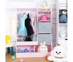 Meuble de rangement pour déguisements d'enfants avec miroir, armoire rose et commode avec miroir, organiseur de costumes avec étagères et armoire à bijoux pour enfants