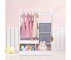 Meuble de rangement pour déguisements d'enfants avec miroir, armoire rose et commode avec miroir, organiseur de costumes avec étagères et armoire à bijoux pour enfants