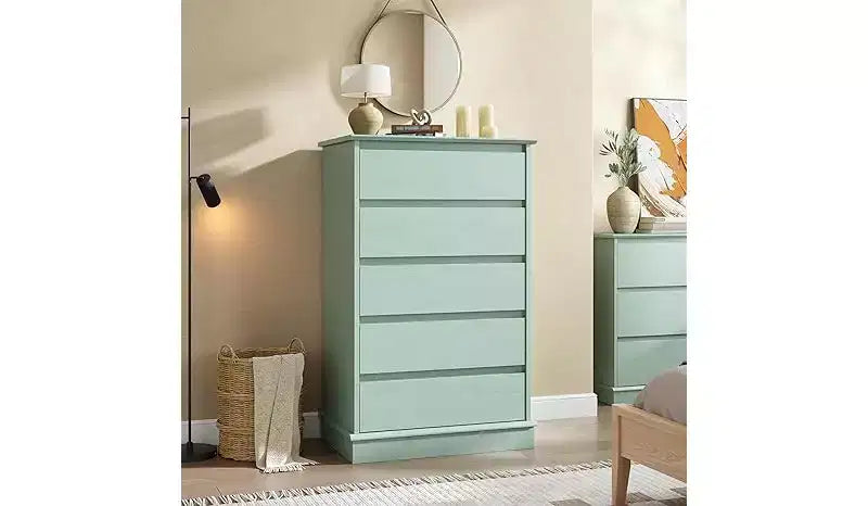Commode à 5 tiroirs profonds et plateau large
