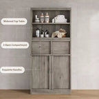 Meuble Haut de Salle de Bain - Armoire de Rangement avec Étagères Fermées et Tiroirs pour Salle de Bain ou Cuisine