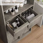 Meuble Haut de Salle de Bain - Armoire de Rangement avec Étagères Fermées et Tiroirs pour Salle de Bain ou Cuisine
