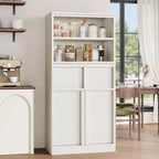 Meuble Haut de Salle de Bain - Armoire de Rangement avec Étagères Fermées et Tiroirs pour Salle de Bain ou Cuisine