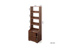 Étagère bibliothèque moderne à 4 niveaux avec 2 tiroirs, armoire de rangement à grande capacité, bibliothèque pour salon, bureau à domicile