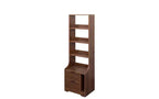 TUYOHW Modern 4-Tier Open Bookshelves with 2 Drawers,Large Capacity Display Storage Cabinet,Bookcases for Living Room,Home Office