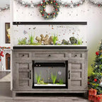 Farmhouse 55-75 Gallon Fish Tank Stand, Aquarium Stand with Power Outlet, 1400LBS Heavy Duty Fish Tank with Stand for Fish/Turtle/Reptile Terrarium