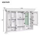 Armoire à pharmacie murale de 47 po avec 3 étagères réglables et compartiments de rangement ouverts