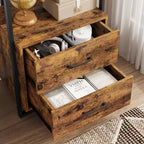 Bibliothèque 4 étagères avec tiroirs de rangement, étagère ouverte de 180 cm de haut pour salon, chambre, bureau