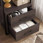 Bibliothèque 4 étagères avec tiroirs de rangement, étagère ouverte de 180 cm de haut pour salon, chambre, bureau