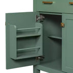 Meuble-lavabo de 60 po avec deux éviers, portes et tiroir à fermeture douce