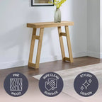 Console en bois massif de 36 pouces - Petite table d'entrée de style ferme moderne