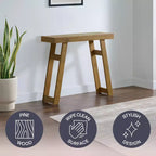 Console en bois massif de 36 pouces - Petite table d'entrée de style ferme moderne