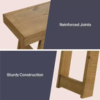 Console en bois massif de 36 pouces - Petite table d'entrée de style ferme moderne