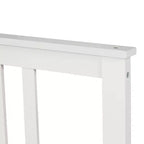 Lit plateforme en bois avec tête de lit et pied de lit, blanc