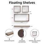Étagère flottante en érable de 45 cm avec support invisible, fixation murale en bois pour salle de bain, chambre à coucher, décoration de cuisine, présentation de livres et de plantes, installation facile