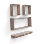 Étagère flottante en érable de 45 cm avec support invisible, fixation murale en bois pour salle de bain, chambre à coucher, décoration de cuisine, présentation de livres et de plantes, installation facile