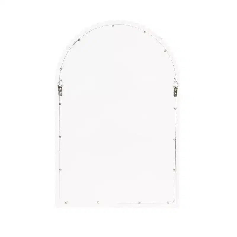 Miroir en bois cintré, blanc, 20x30