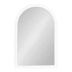 Miroir en bois cintré, blanc, 20x30