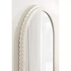 Miroir en bois cintré, blanc, 20x30