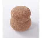 Pouffe bonhomme de neige chic de 17,3", pouf mignon, pouf d'appoint pour le salon, pouf plissé en drap large supportant jusqu'à 150 lb